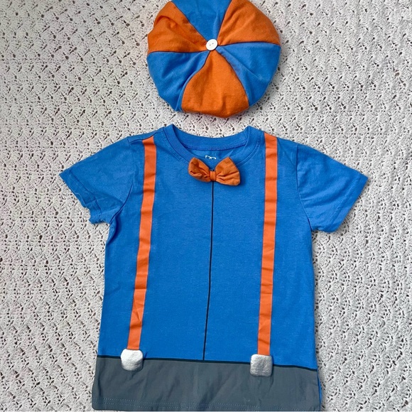 Blippi Costume- hat and tee set- toddler- Halloween, Dress Up - Picture 1 of 6